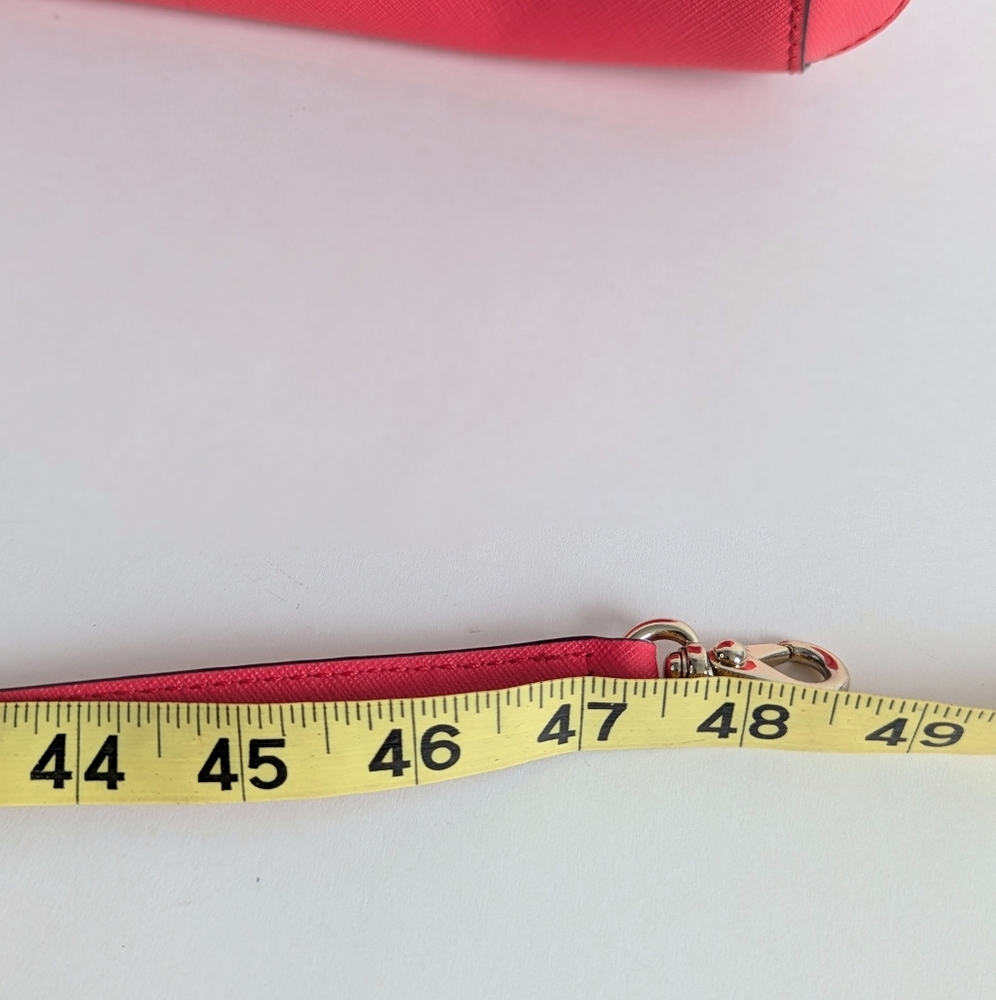 Kate Spade New York Laurel Way Greer Genuine Leather Crossbody Bag Coral Red - Picture 15 of 16